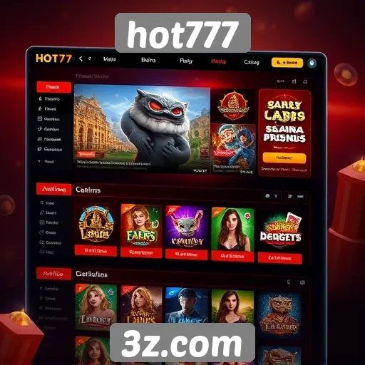 Interface e usabilidade do site hot777 para novos jogadores